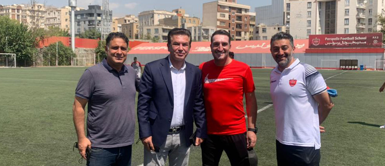 حضور حمید استیلی در آکادمی فوتبال پرسپولیس
